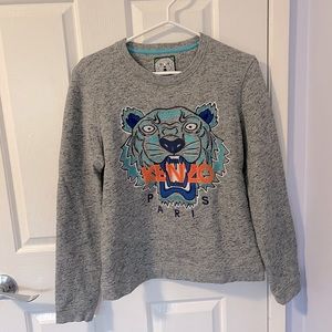 Kendo Large grey jungle classic tiger blue and orange sweatshirt/sweater